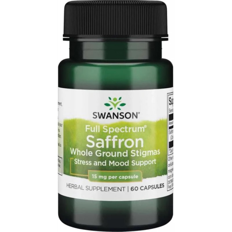 Swanson Full Spectrum Saffron Whole Ground Stigmas 60 kapslit
